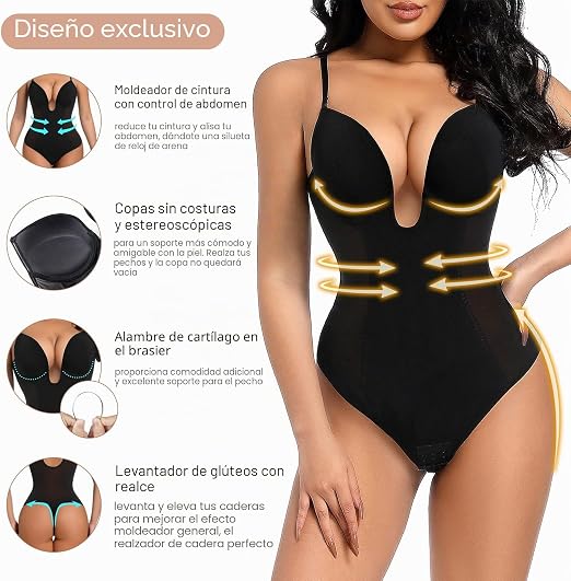 Body moldeador sin costuras color negro – talla M/L - additional image 3