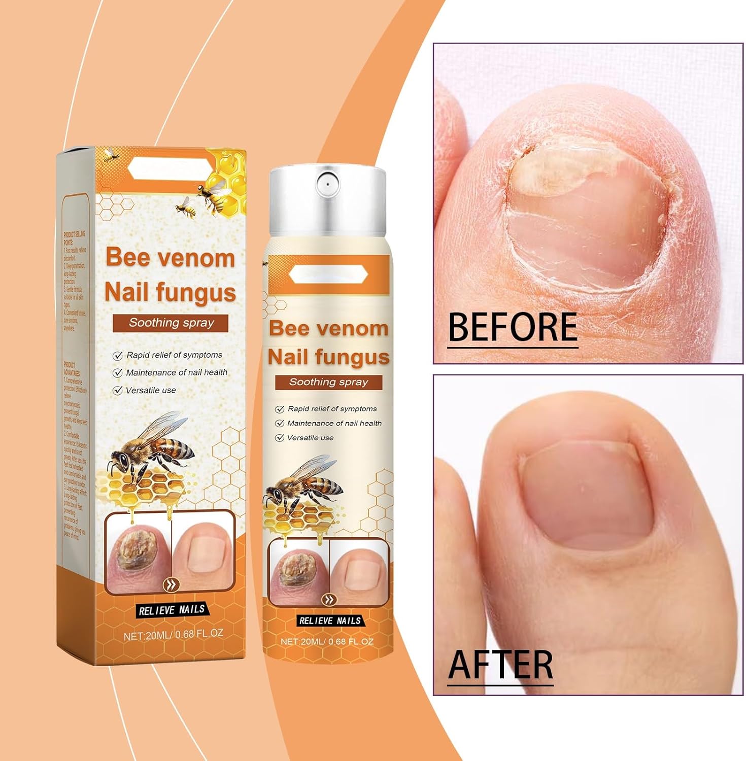 Spray reparador de uñas con veneno de abeja