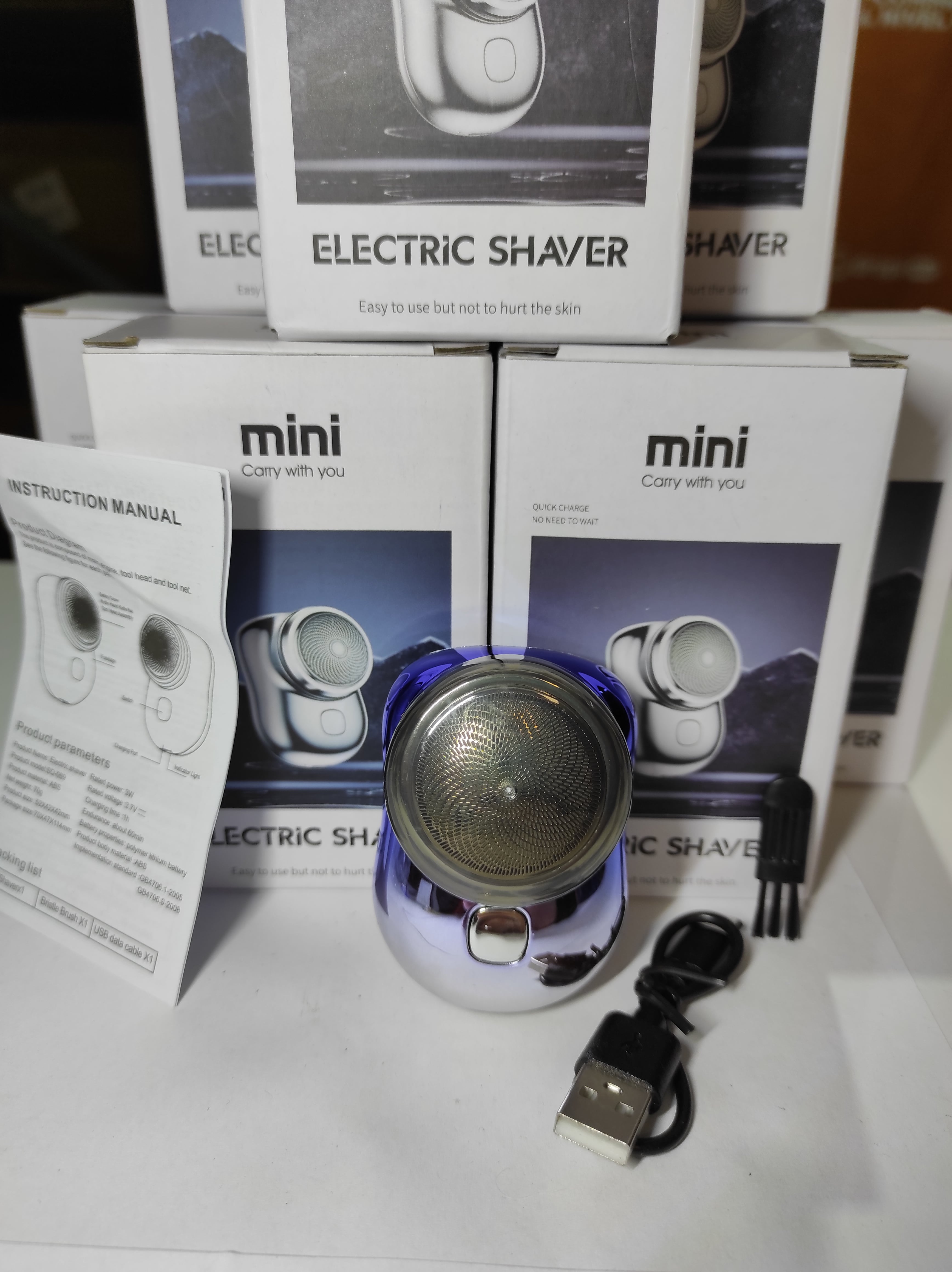 Mini Afeitadora Eléctrica Portátil Azul/Plata - additional image 12