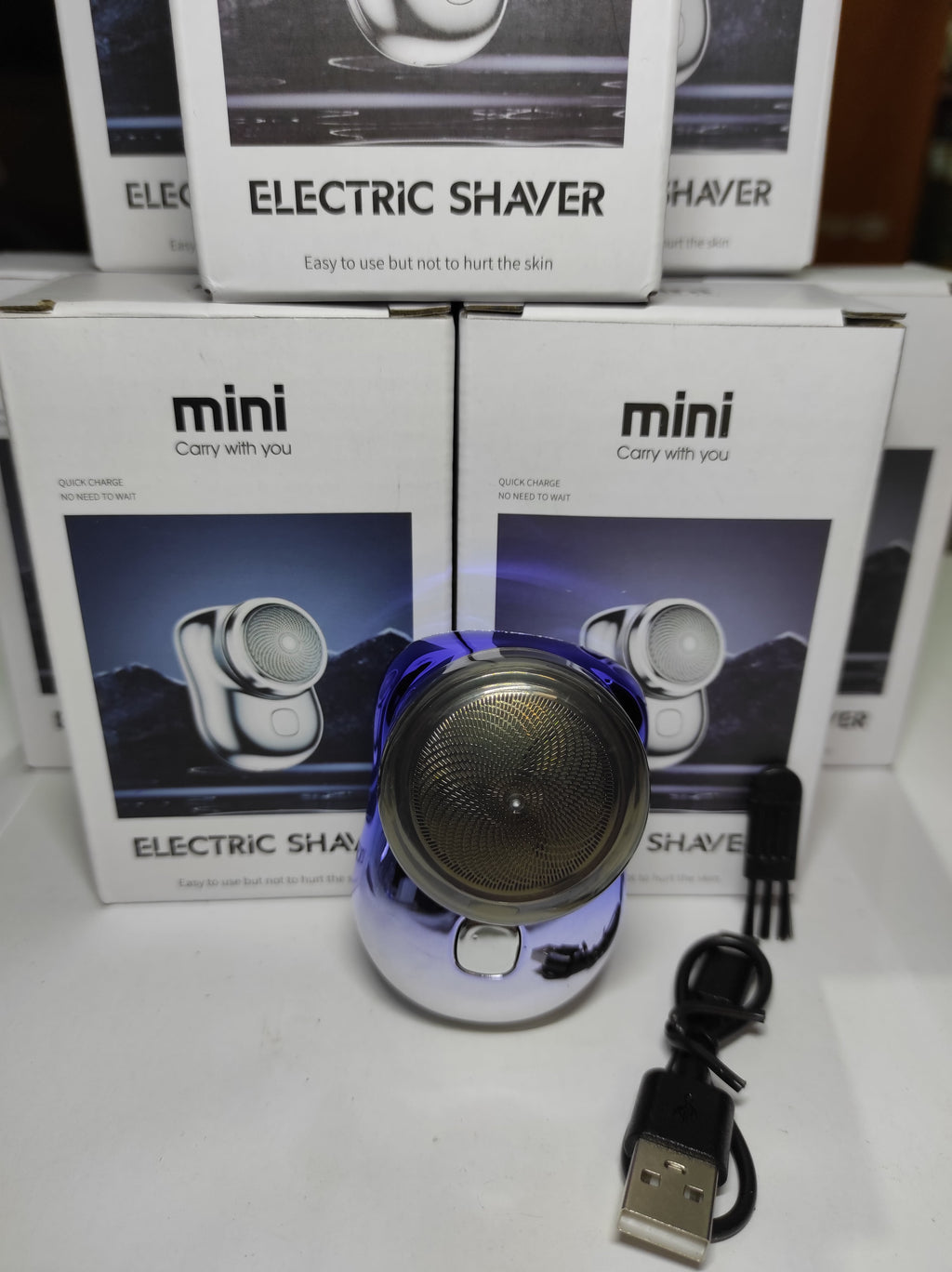 Mini Afeitadora Eléctrica Portátil Azul/Plata - additional image 14