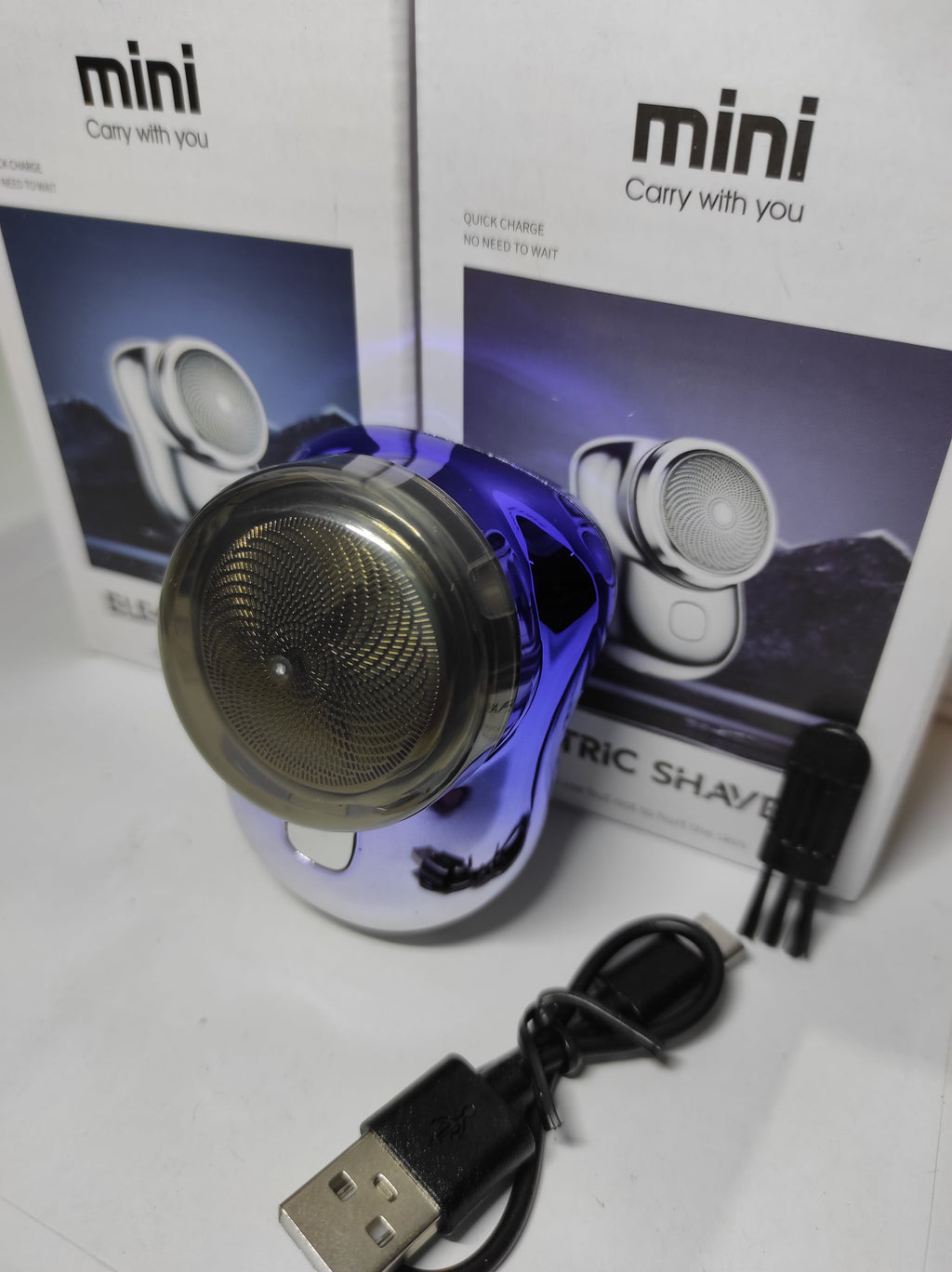 Mini Afeitadora Eléctrica Portátil Azul/Plata - additional image 15