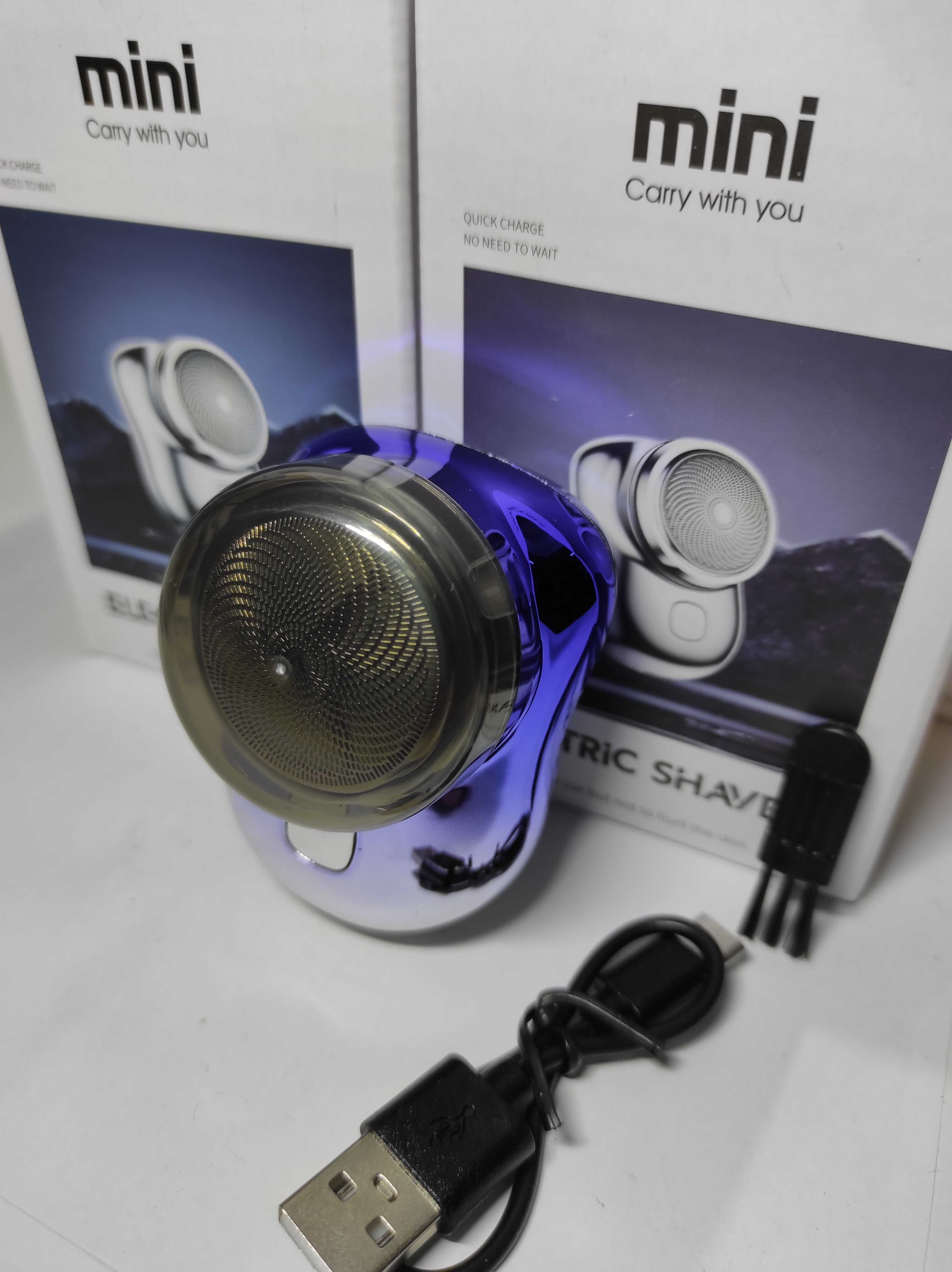 Mini Afeitadora Eléctrica Portátil Azul/Plata - additional image 15