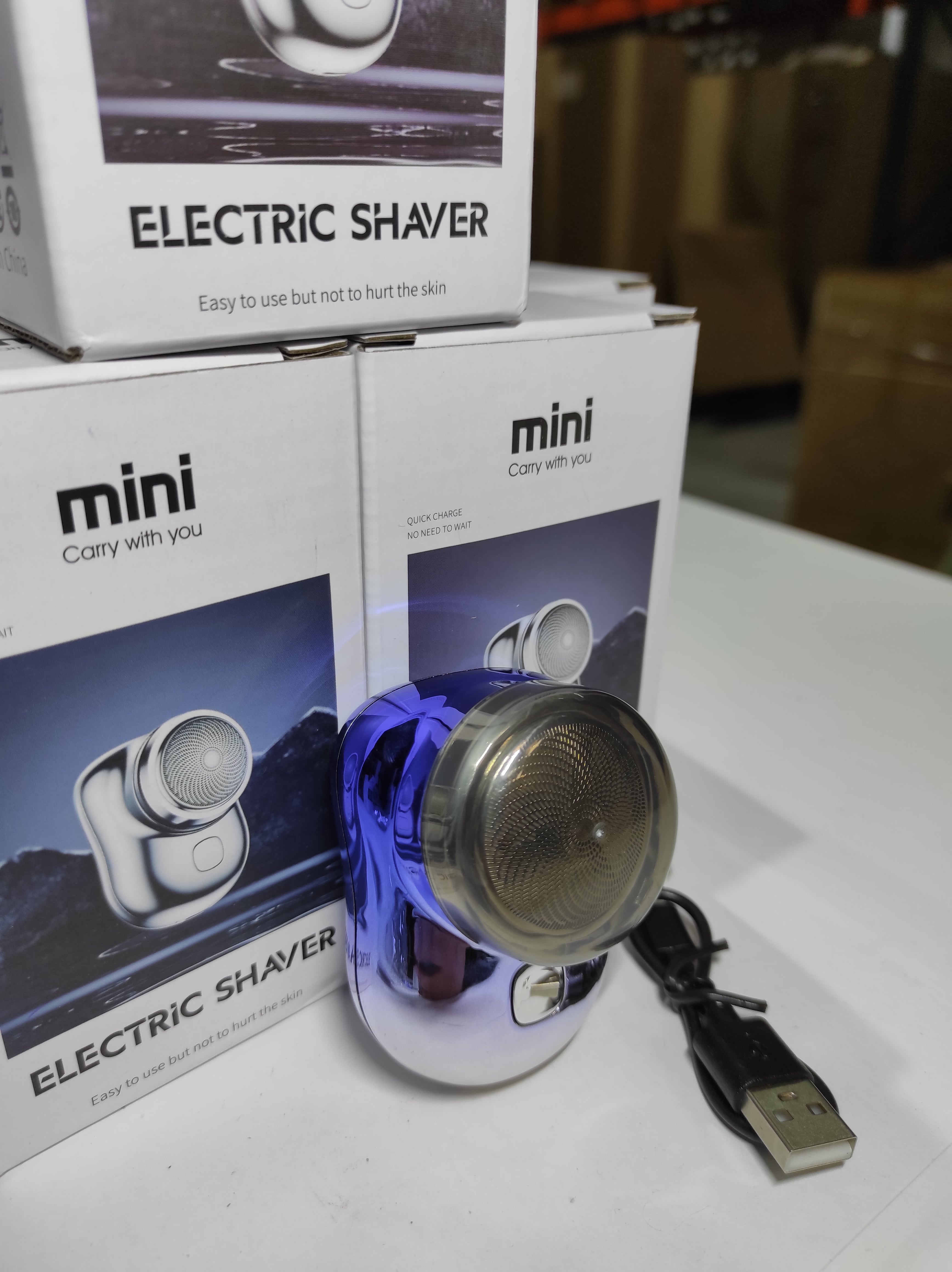 Mini Afeitadora Eléctrica Portátil Azul/Plata - additional image 7