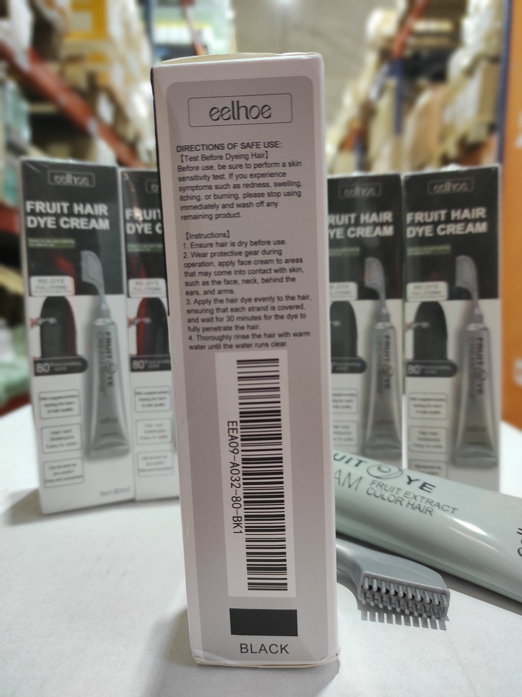 Crema para el cabello con peine para cubrir canas negro - additional image 4