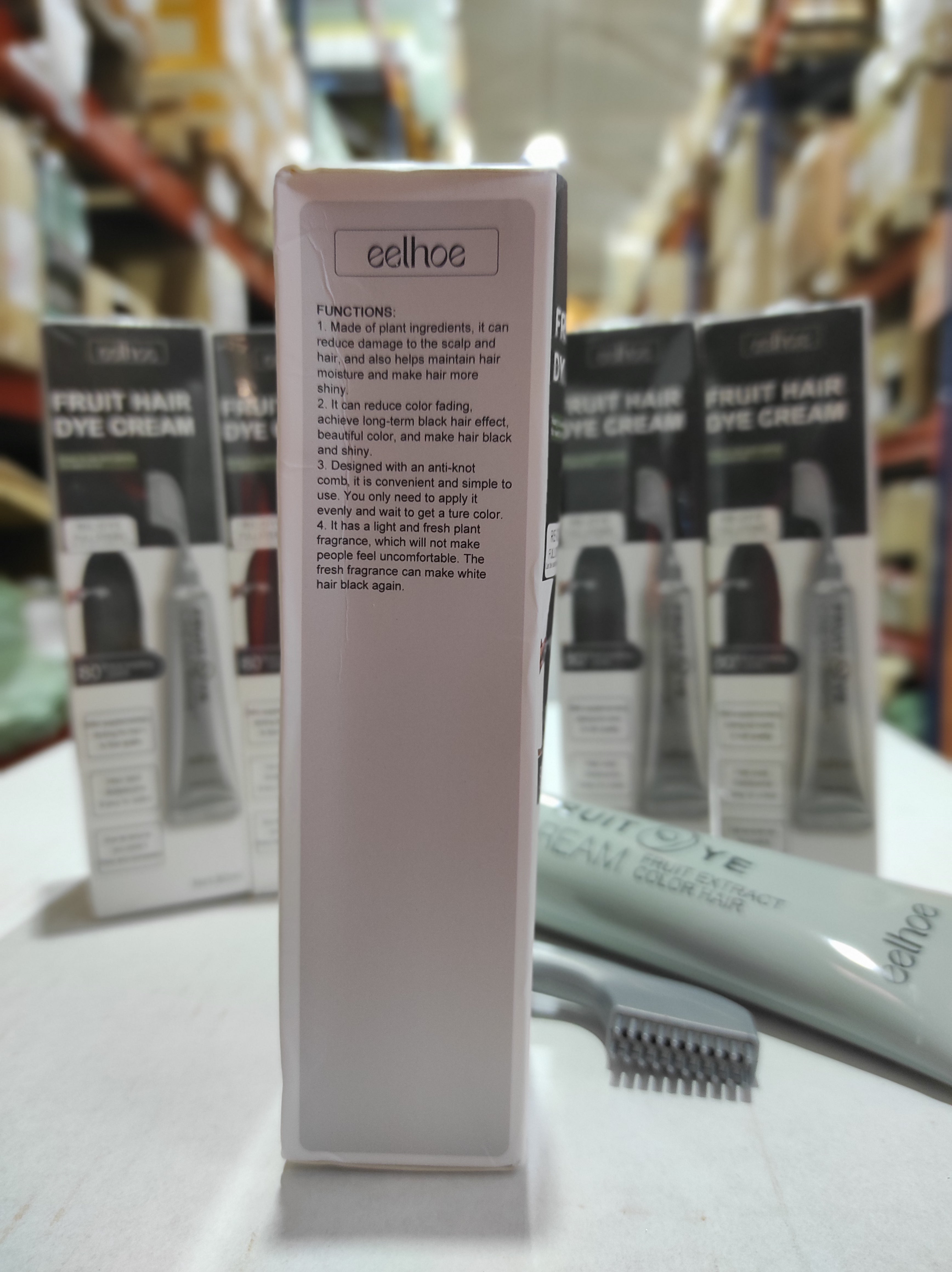 Crema para el cabello con peine para cubrir canas marron - additional image 4